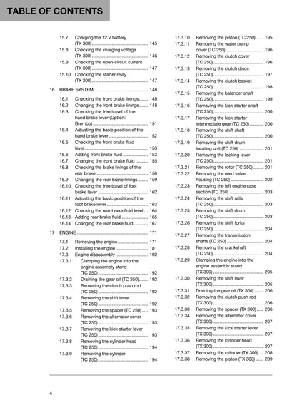 Husqvarna 2018 - TC 250 TX 300 - Workshop Service Repair Manual