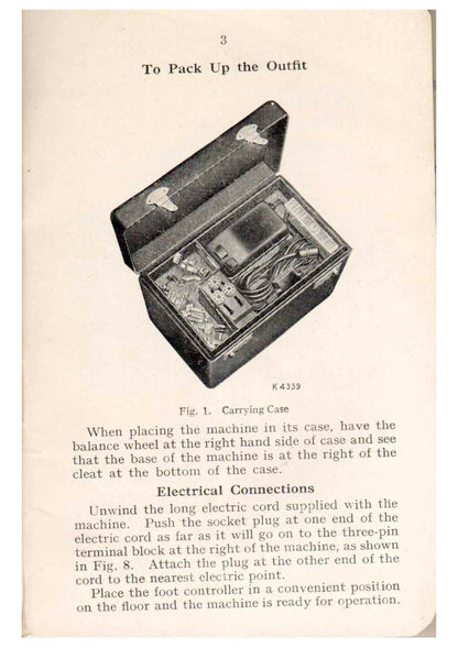 Singer 221K Portable Electrical Sewing Machines -  Instruction User Manual
