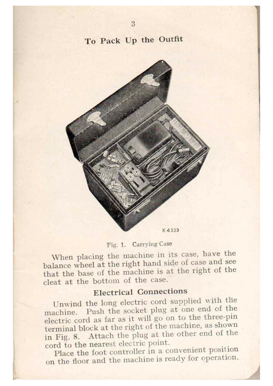 Singer 221K Portable Electrical Sewing Machines -  Instruction User Manual