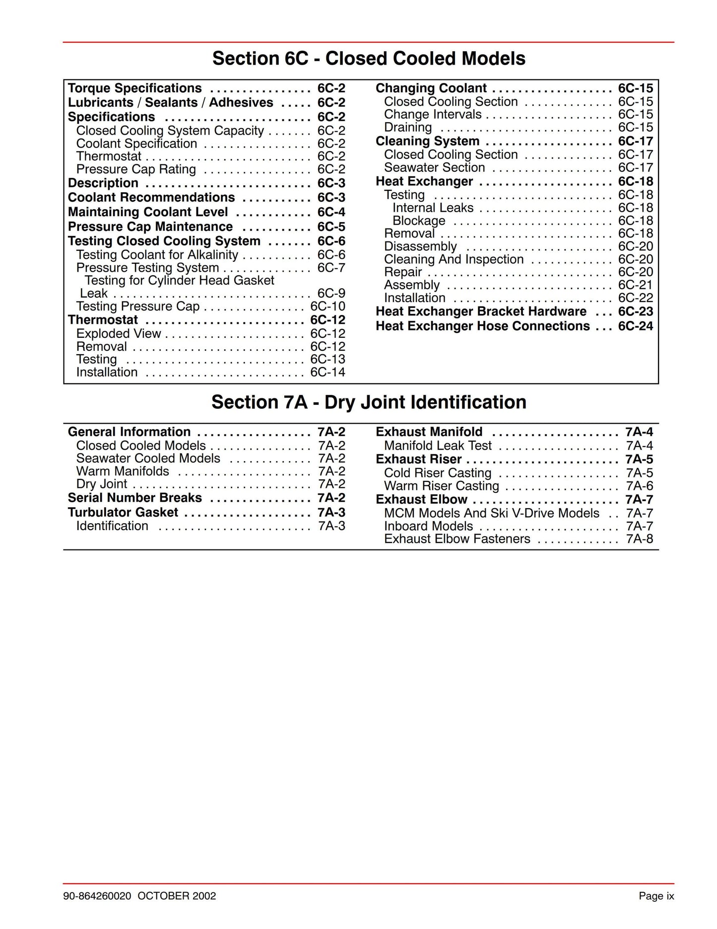 Mercury Mercruiser Service Manual 37- Marine Engines Dry Joints