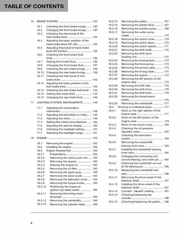 Husqvarna 2016 - FE 250 - Service Workshop Repair Manual