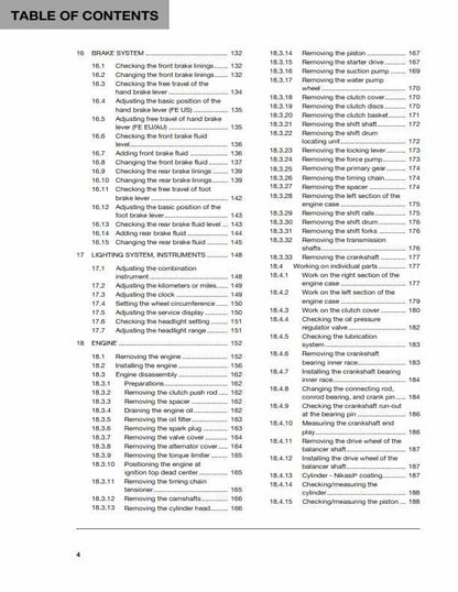 Husqvarna 2016 - FE 250 - Service Workshop Repair Manual