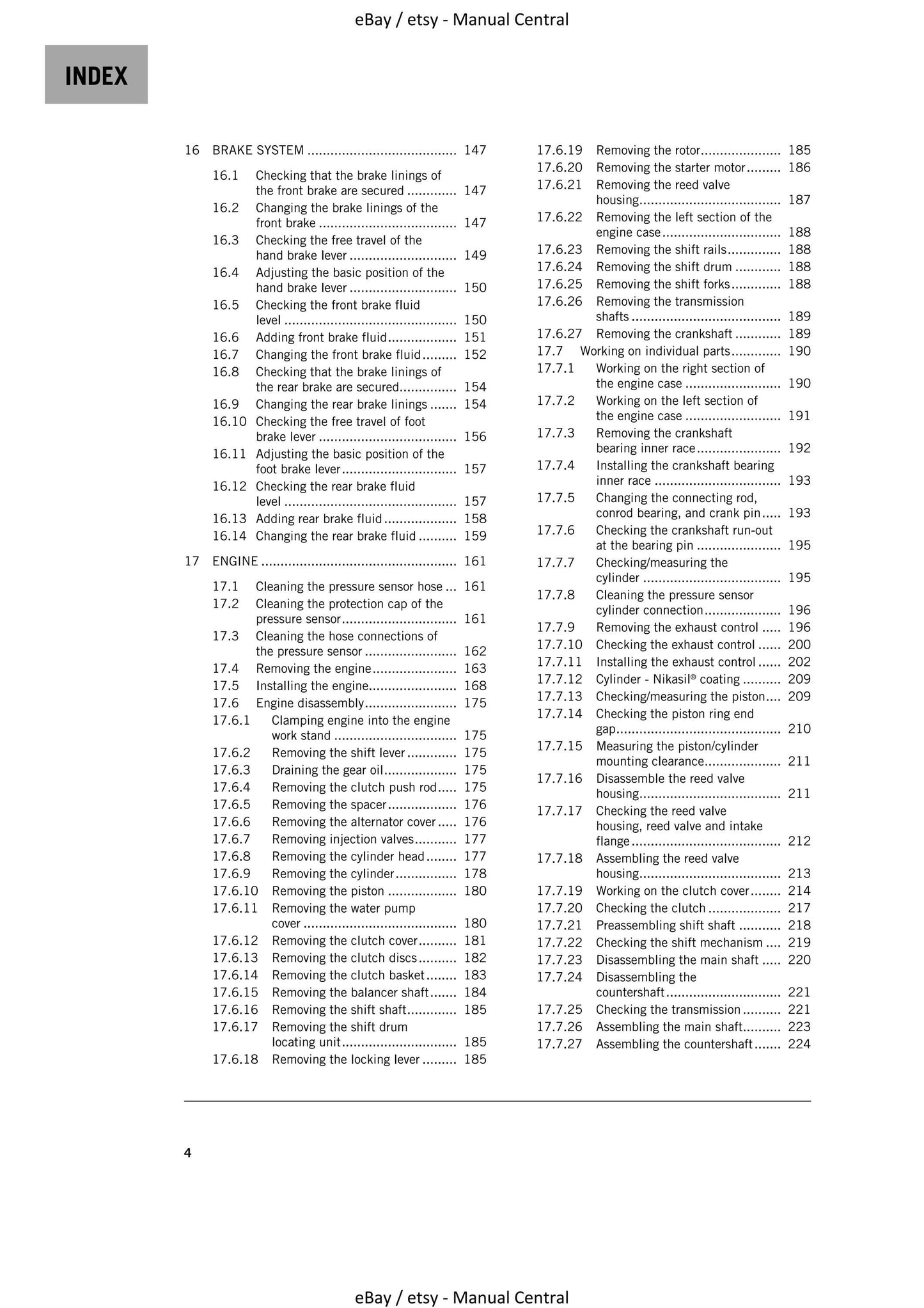 KTM 2021 - 250 300 XC TPI - Service Workshop Repair Manual