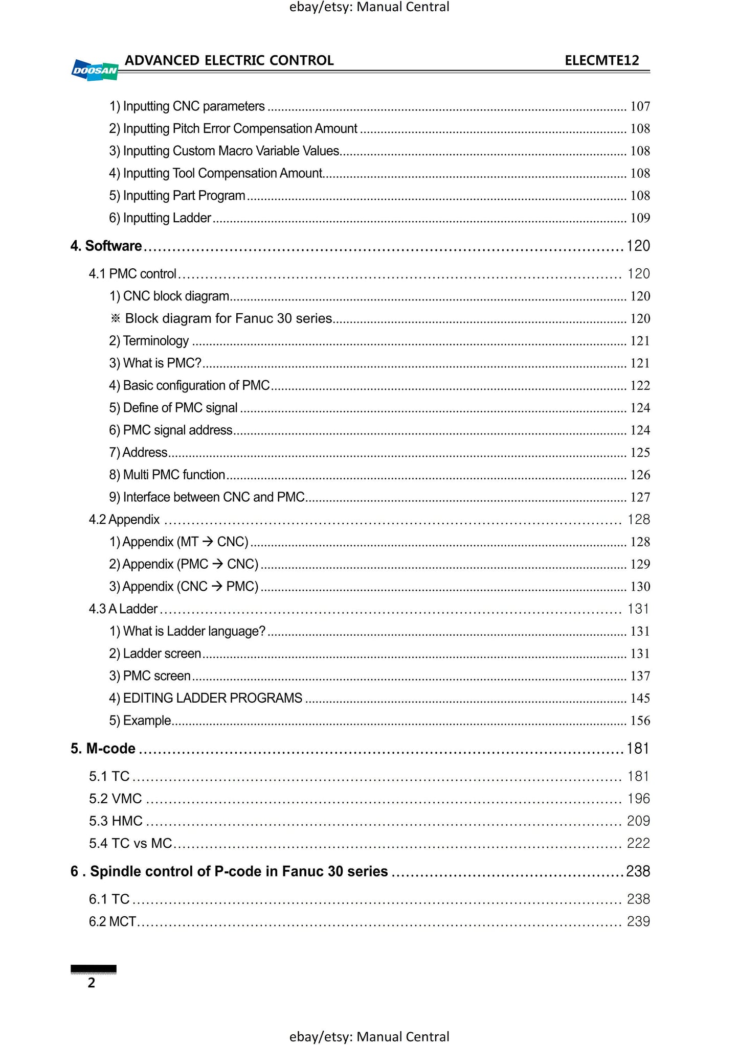 Doosan Advanced Electric Control - f30i f31i f32i