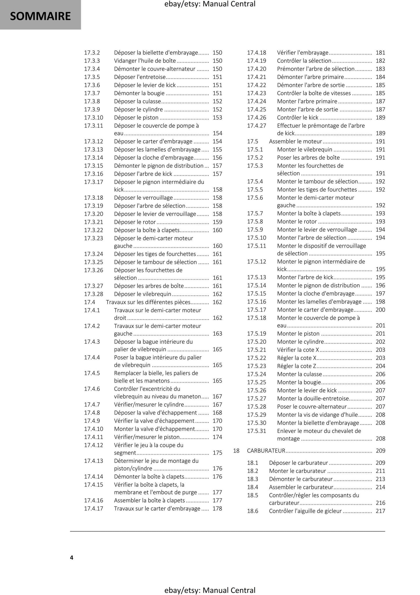 French Language - GasGas 2023 - MC 85 19/16 17/14 - Manuel De Reparation -  Service Workshop Repair Manual