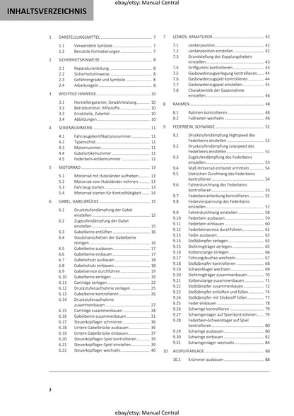 German Language - GASGAS 2023 - EC 250 300 - Reparaturanleitung - Service Workshop Repair Manual