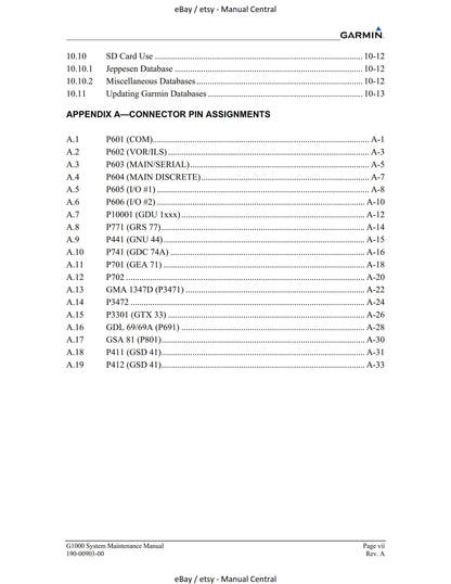 Garmin G1000 - System Maintenance Manual - LJ VLJ Aircraft