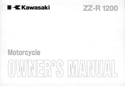 Kawasaki ZZ-R 1200 - Owners Manual