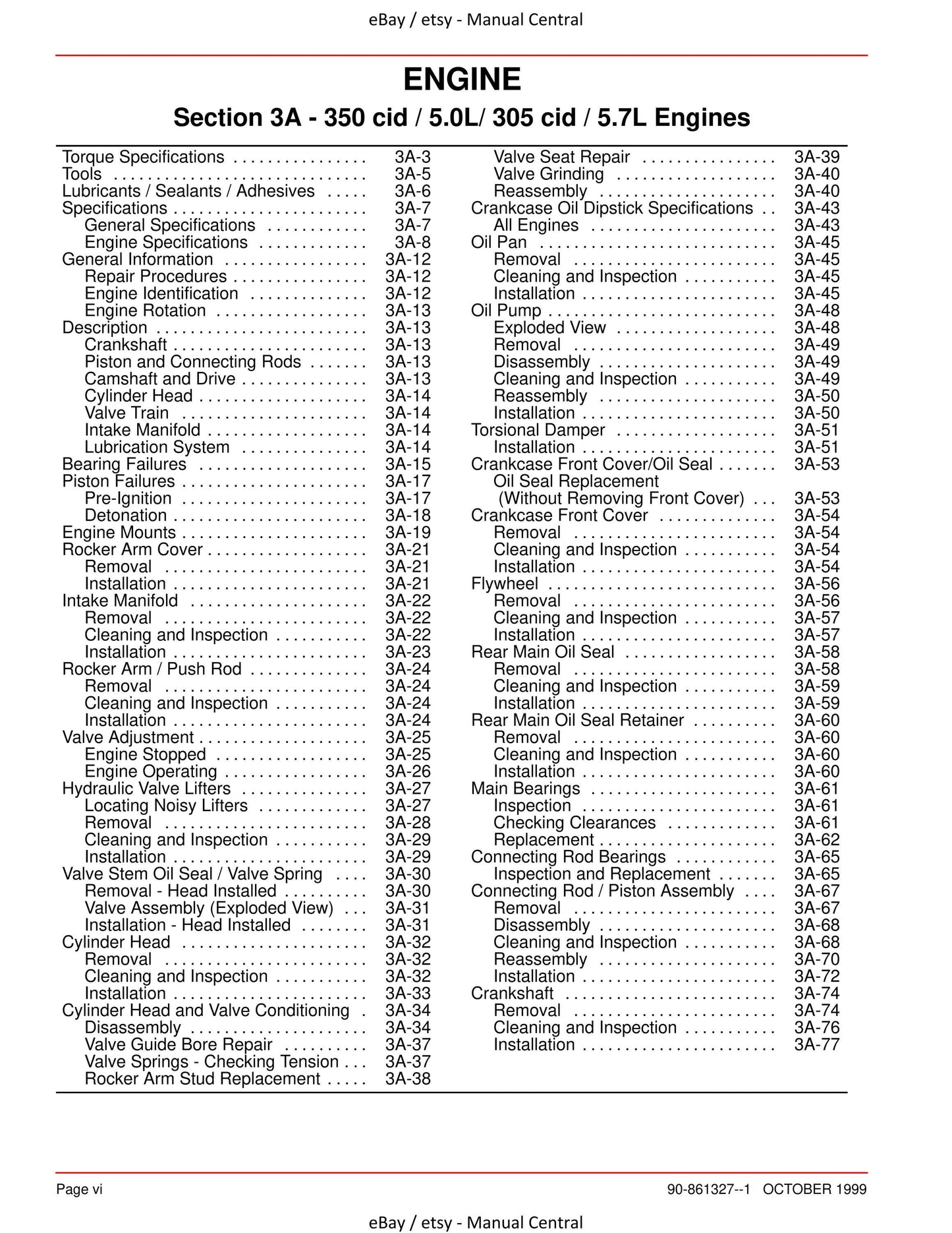 Mercury Mercruiser Service Manual 24 - Marine Engines GM V8 305 350 Cid (5.0L) (5.7L)