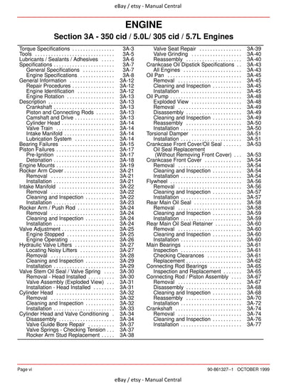 Mercury Mercruiser Service Manual 24 - Marine Engines GM V8 305 350 Cid (5.0L) (5.7L)