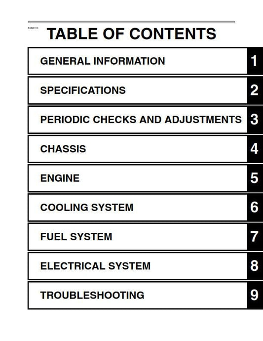 Yamaha 2009 2010 2011 - R1 - YZF-R1Y YZF-R1Y (C) - Workshop Service Repair Manual