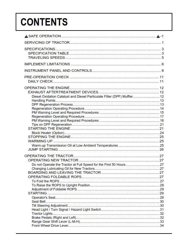 Kubota Tractor - B2650 B3350 B3350SU - Operator Manual
