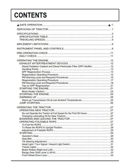 Kubota Tractor - B2650 B3350 B3350SU - Operator Manual