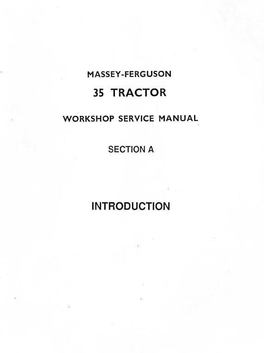 Massey Ferguson - MF35 MF 35 - Workshop Service Repair Manual