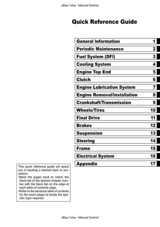 Kawasaki Z1000 ABS 2007 2008 2009 - Workshop Service Repair Manual