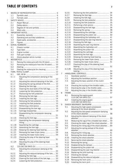 KTM 2014 - 125 200 Exc Six Days Xc-w - Service Workshop Repair Manual
