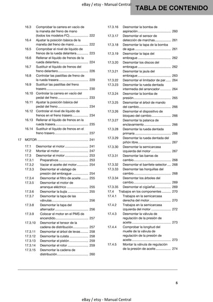 Spanish Language - Husqvarna 2020 - FC FX 450  - Manual de Reparacion