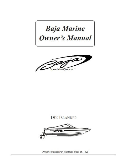 Baja Marine - 192 ISLANDER - Owners Manual