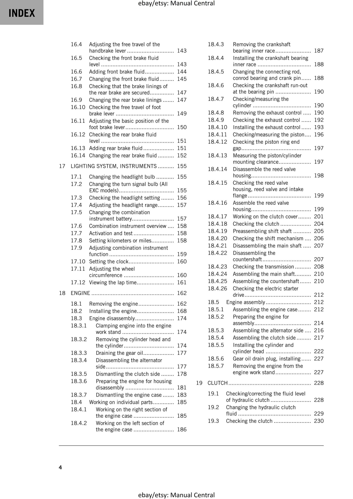 KTM 2024 - 250 300 Exc Six Days XC-W Hardenduro - Service Workshop Repair Manual