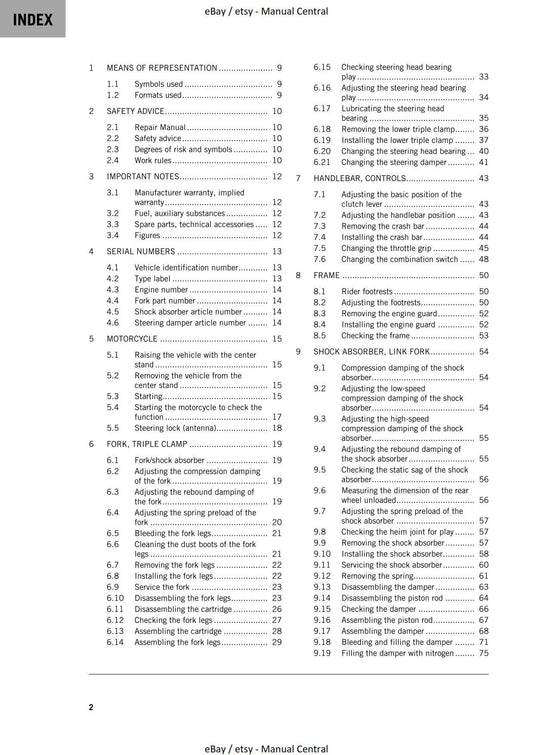 KTM 2022 - 1290 Super Adventure R - Service Workshop Repair Manual