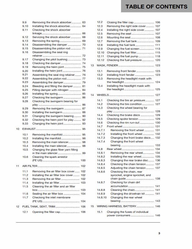 Husqvarna 2019 - FE 450 501 - Workshop Service Repair Manual