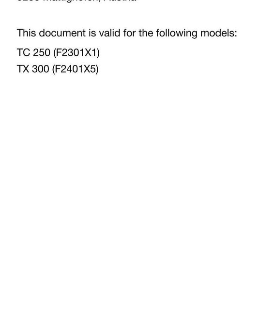 Husqvarna 2024 - TC 250 TX 300 - Service Workshop Repair Manual