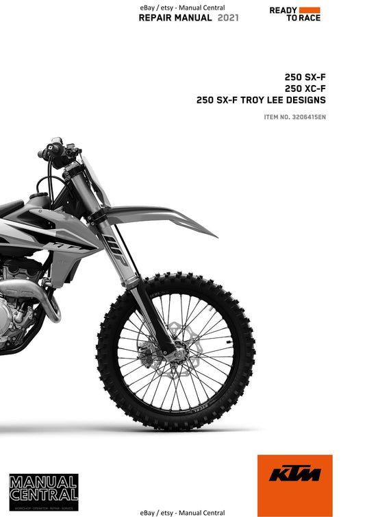 KTM 2021 - 250 Sx-f Xc-f Troy Lee Designs - Service Workshop Repair Manual