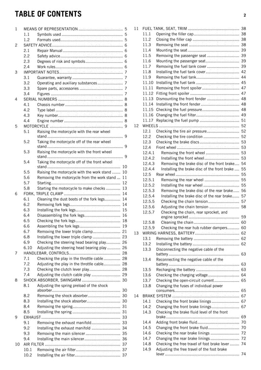 KTM 2013 - 390 Duke - Workshop Service Repair Manuals