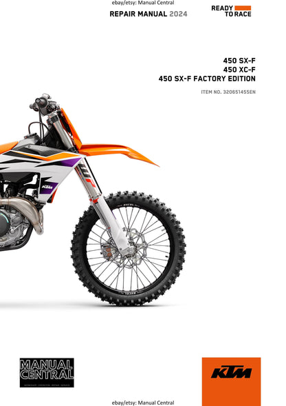 KTM 2024 - 450 Sx-f Xc-f  Factory Edition - Service Workshop Repair Manual