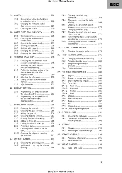 KTM 2024 - 150 Exc Xc-w - Service Workshop Repair Manual