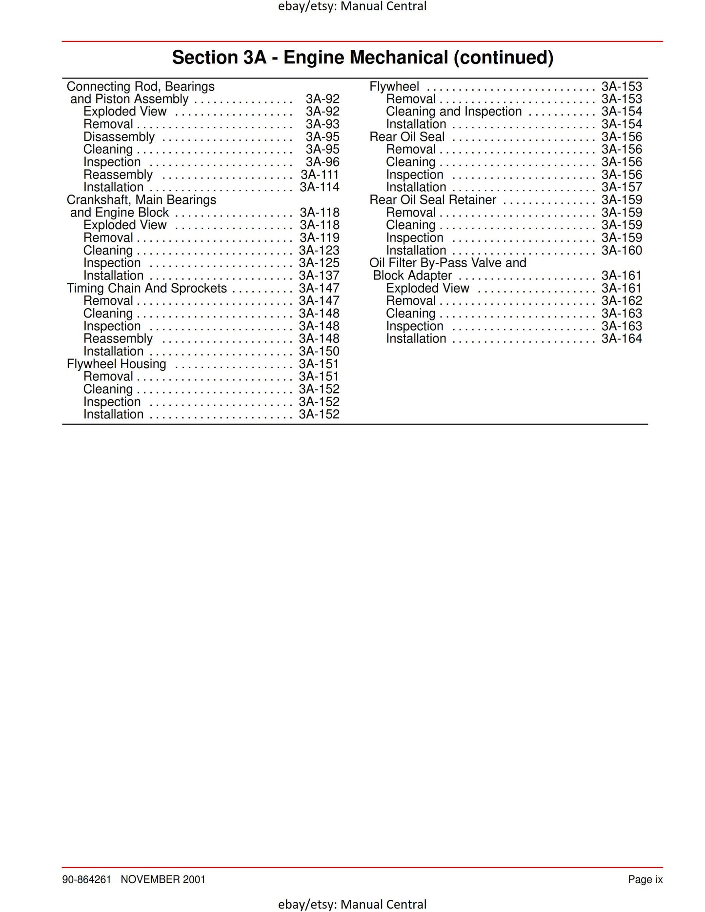 Mercury Mercruiser Service Manual 32 - 4.3L Gasoline Engine - SN 0M322781 & ABove -Nov 2001 Edition
