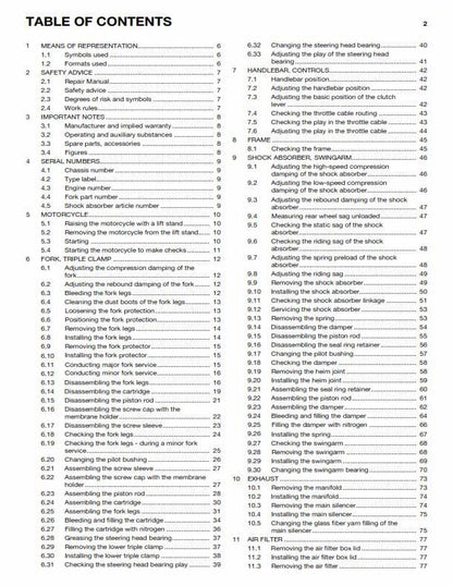 Husqvarna 2014 - FC 250 - Service Workshop Repair Manual