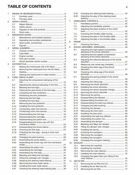 Husqvarna 2014 - FC 250 - Service Workshop Repair Manual