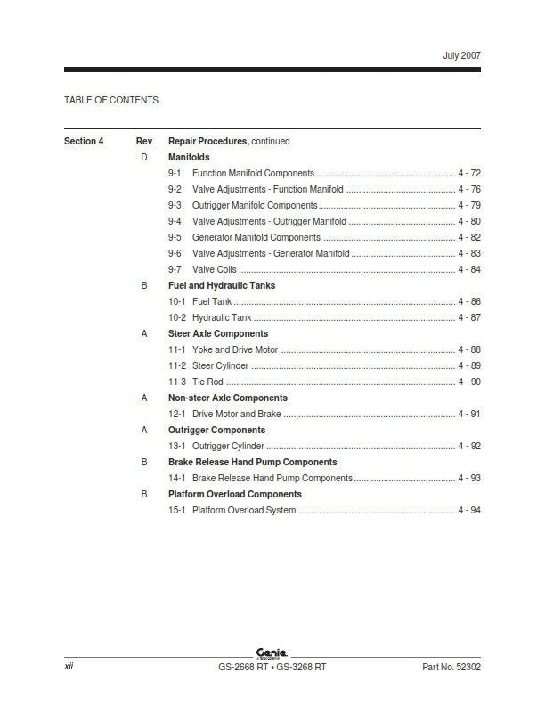 Genie - Service Manual - Gs-2668 Gs-3268 RT