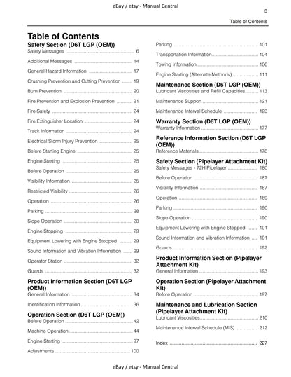 Caterpillar Operation Maintenance Manual - 72H Pipelayer - PLR1-Up
