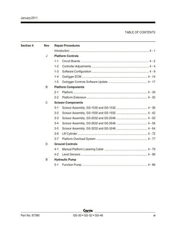 Genie - Service Manual - Gs-1530 Gs-1532 Gs-1930 Gs-1932 Gs-2032 Gs-2632 Gs-3232 Gs-2046 Gs-2646 Gs-3246 Gs-47047