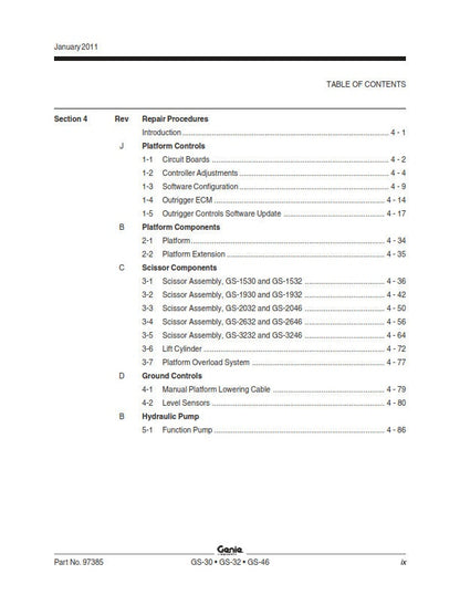 Genie - Service Manual - Gs-1530 Gs-1532 Gs-1930 Gs-1932 Gs-2032 Gs-2632 Gs-3232 Gs-2046 Gs-2646 Gs-3246 Gs-47047