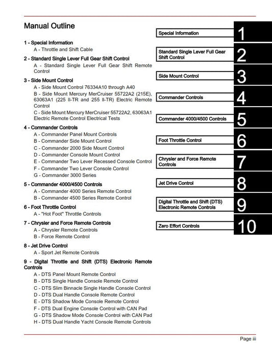Mercury Remote Controls - Service Workshop Repair Manual