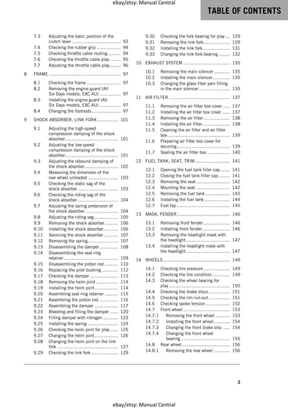 KTM 2018 - 250 300 Exc Six Days Xc-w - Service Workshop Repair Manual