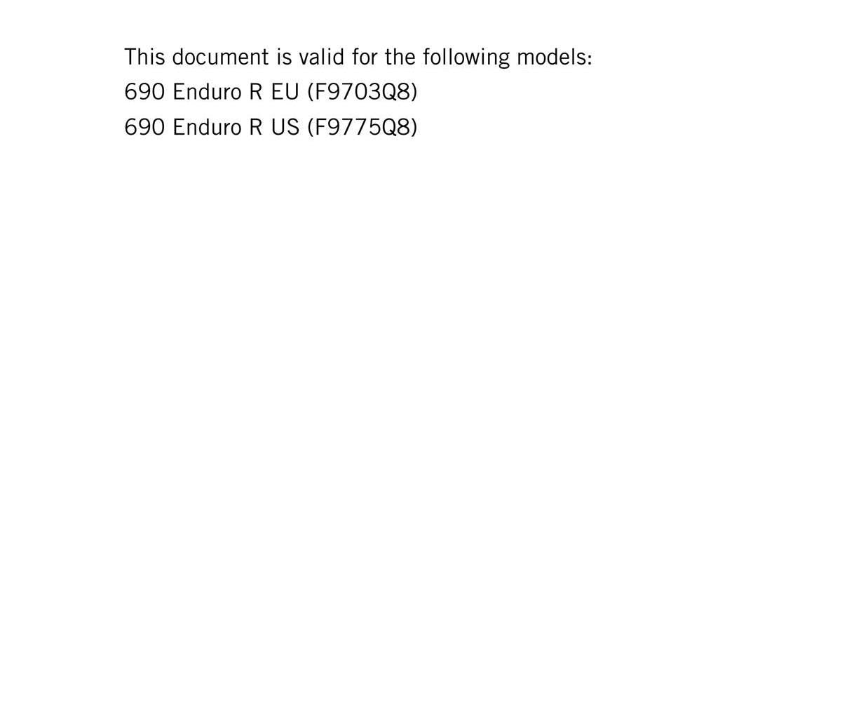 KTM 2017 - 690 Enduro R - Service Workshop Repair Manual