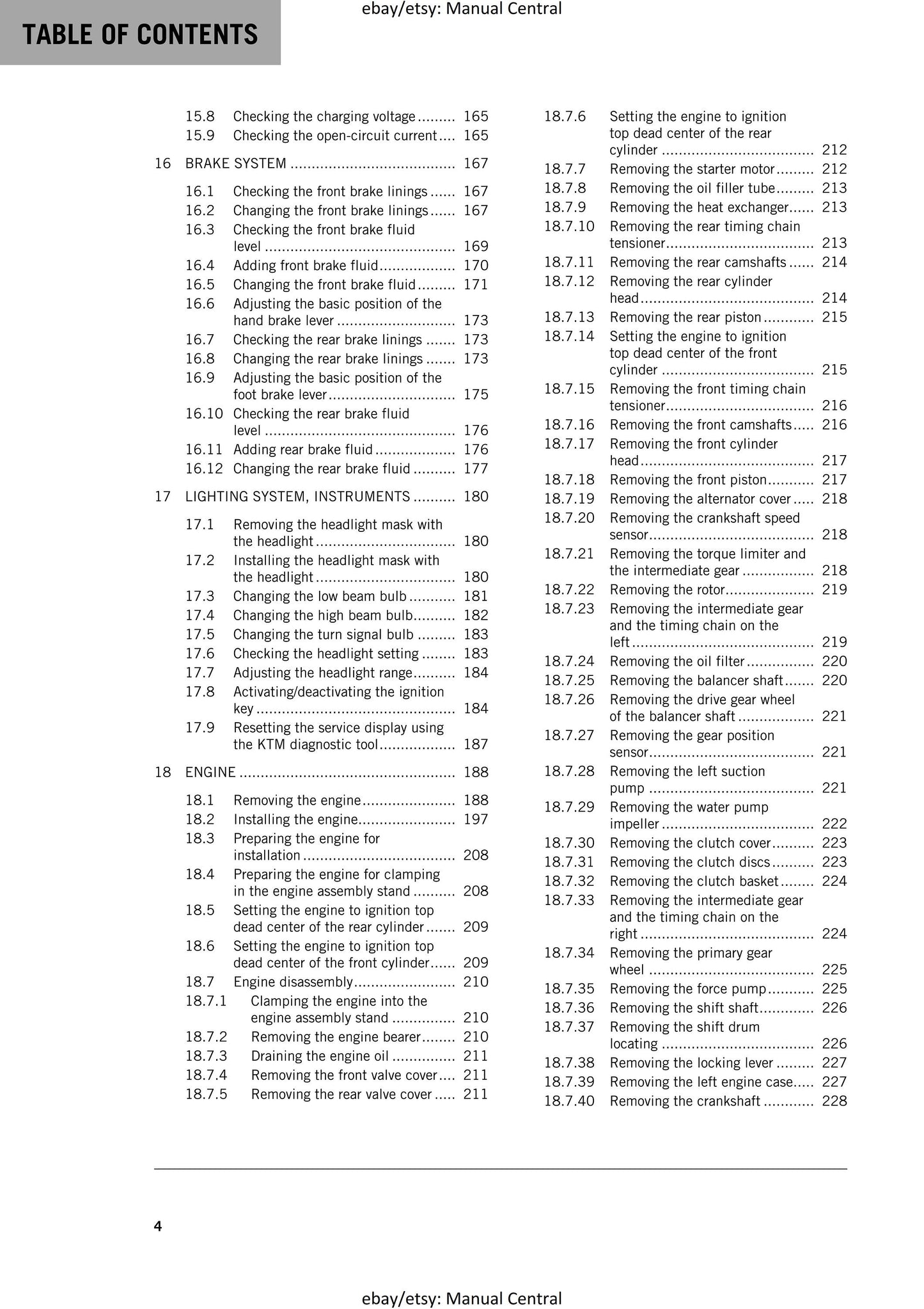 KTM 2018 - 1090 ADVENTURE R - Service Workshop Repair Manual