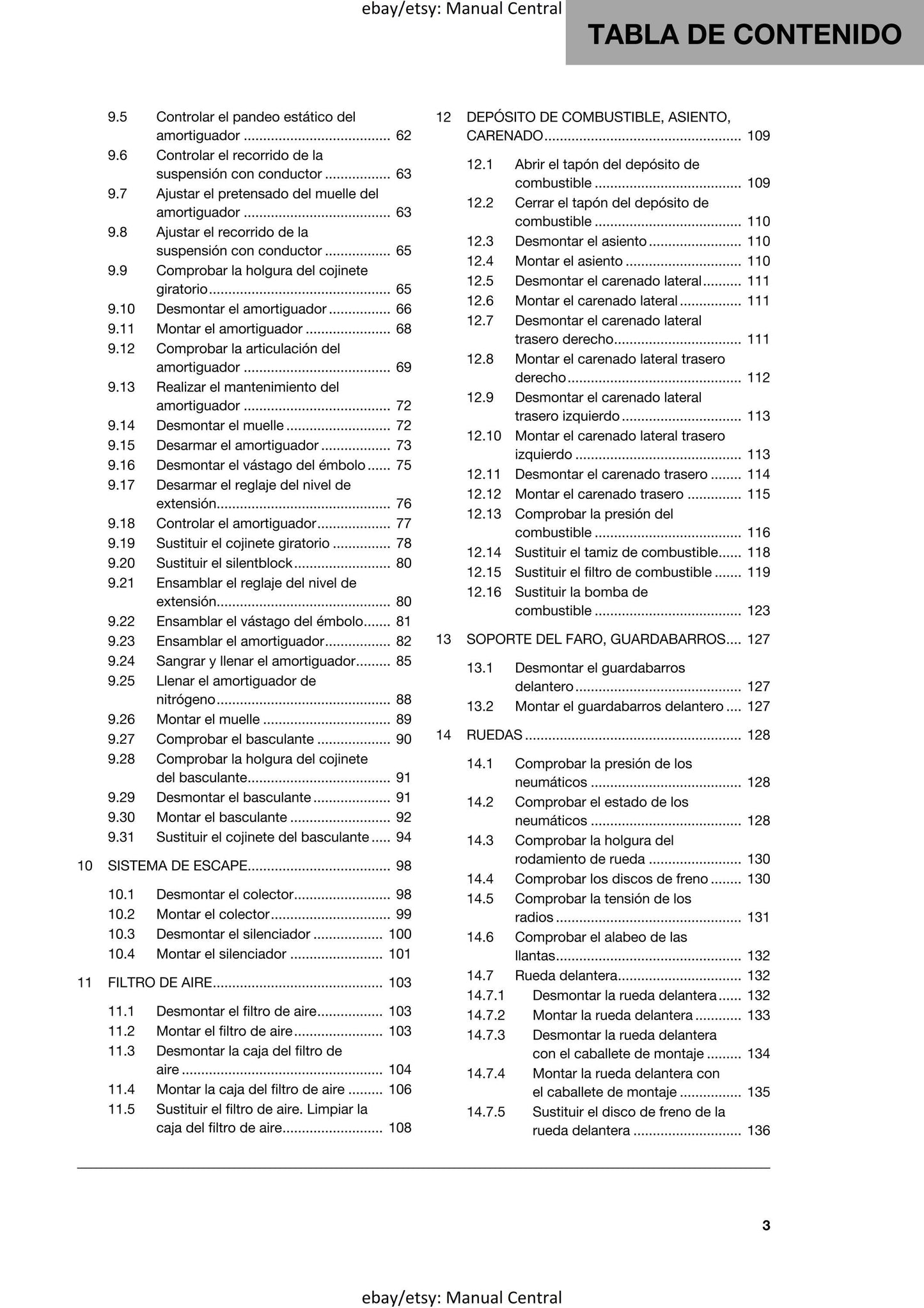 Spanish Language - Husqvarna 2020 - 701 Enduro  - Manual de Reparacion