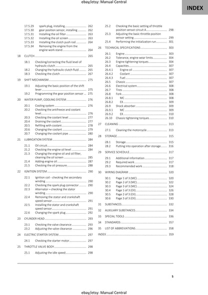 GasGas 2022 - EX MC 250F- Service Workshop Repair Manual