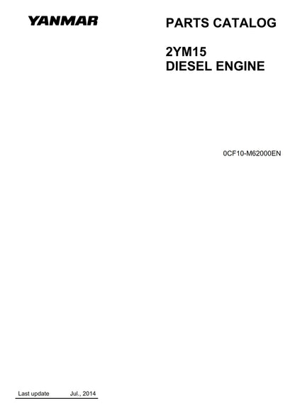 Yanmar Parts Manual - 2YM15 Diesel Engine