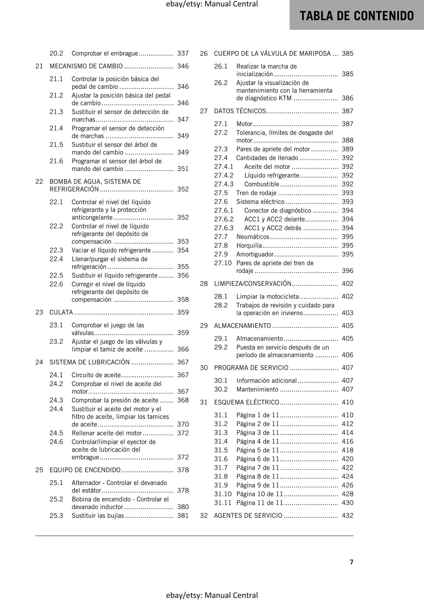 Spanish Language - KTM 2023 - 890 SMT - Manual de Reparacion