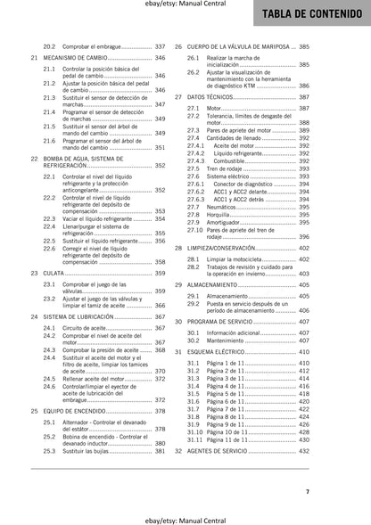 Spanish Language - KTM 2023 - 890 SMT - Manual de Reparacion
