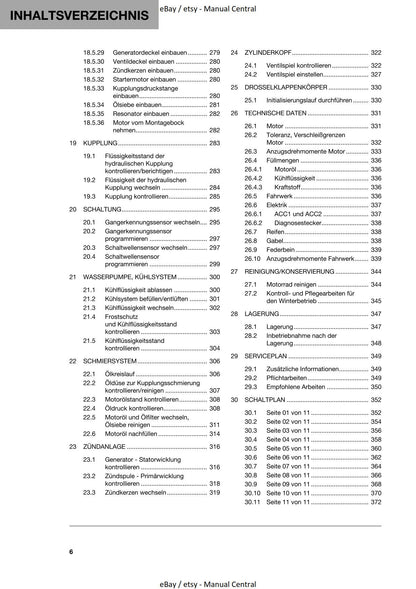 German Language - Husqvarna 2022 - 701 Enduro EU - Reparaturanleitung