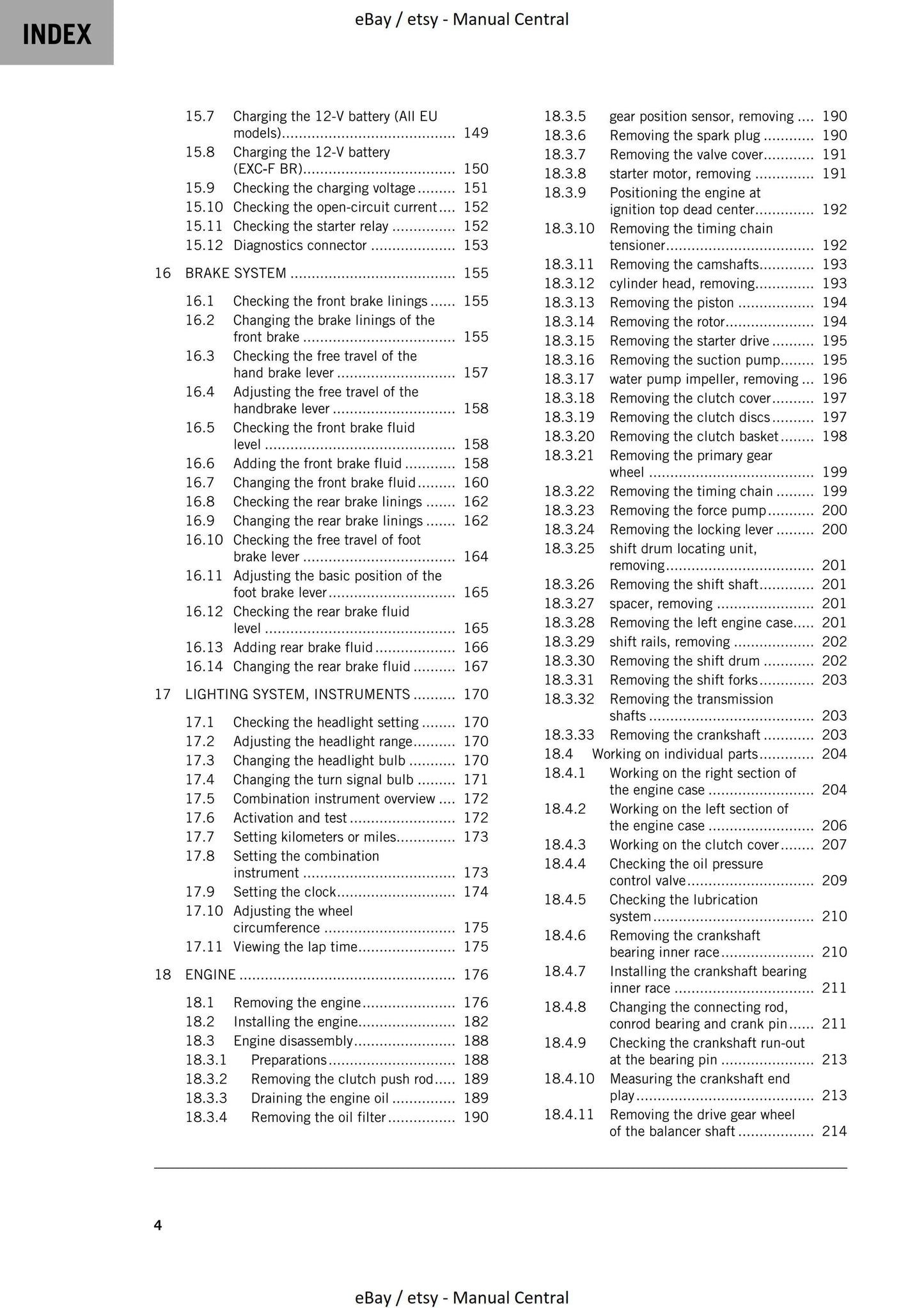 KTM 2023 - 250 Exc-f Six Days - Service Workshop Repair Manual