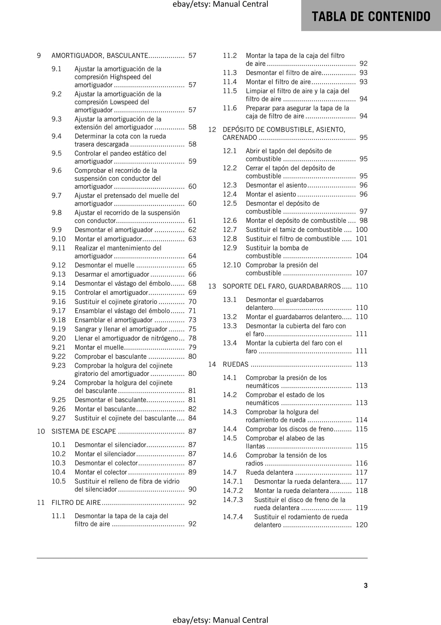 Spanish Language - KTM 2024 - 250 300 Exc Six Days Xc-w Hardenduro - Manual de Reparacion