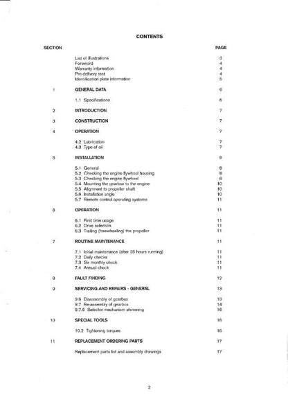 PRM - 120 Marine Gearbox - Workshop Service Repair Manual